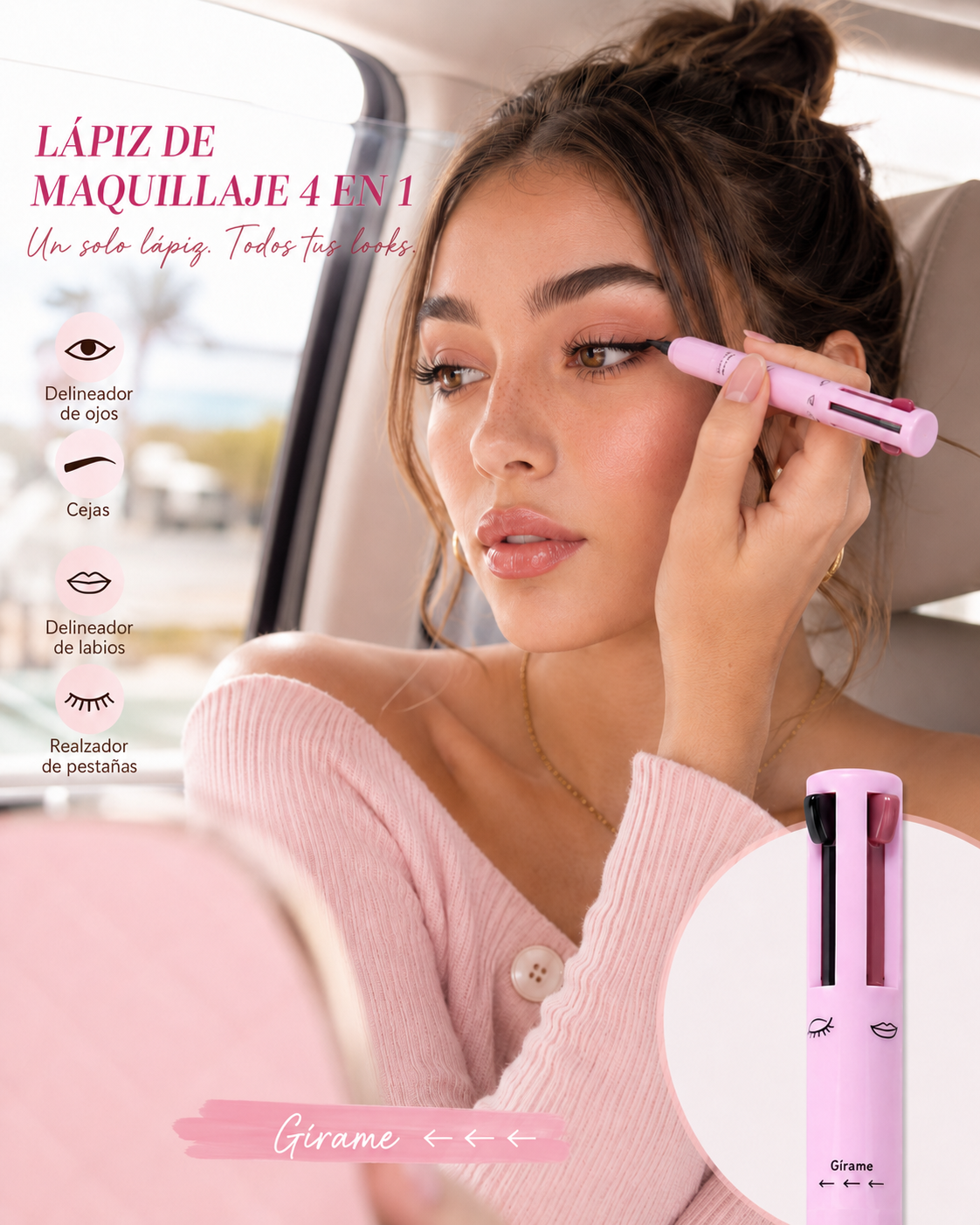 Lápiz de Maquillaje 4 en 1 - Belleza Completa en un Solo Producto