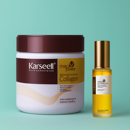 Mascarilla Karseell + Aceite esencial: Nutrición doble - Tratamiento completo con colágeno
