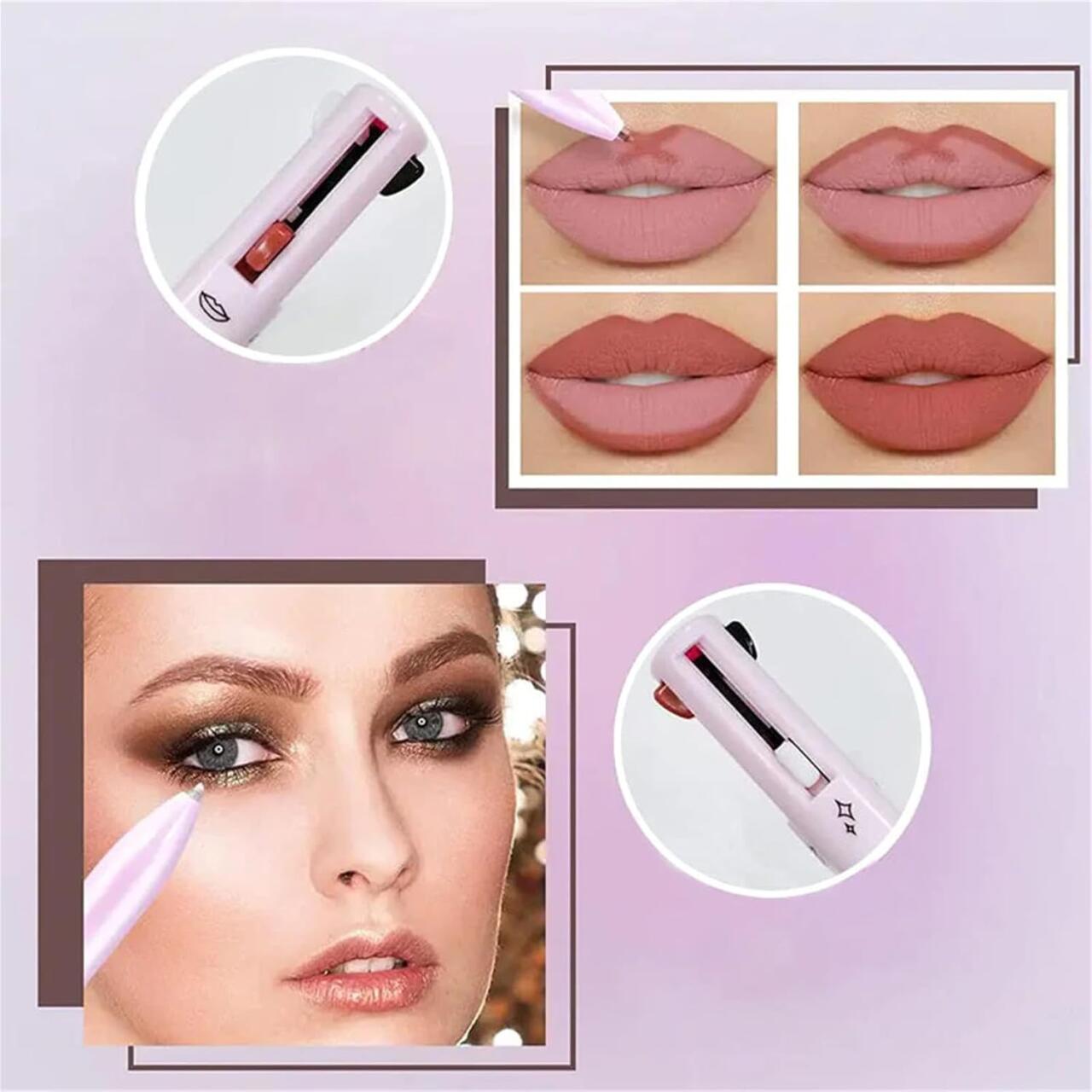 Lápiz de Maquillaje 4 en 1 - Belleza Completa en un Solo Producto