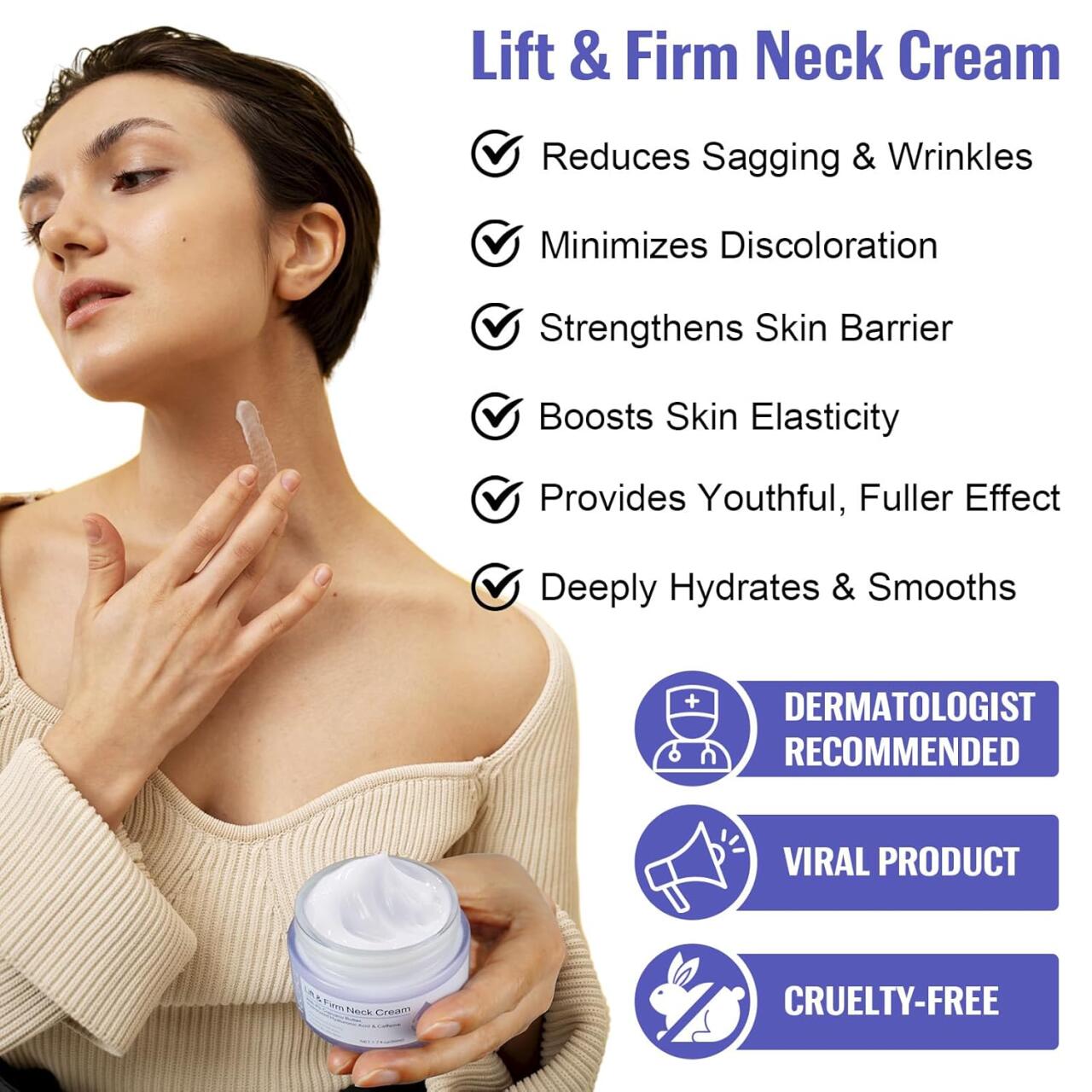 Creme Antienvelhecimento para o pescoço e decote